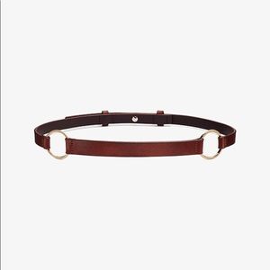 NWT MM Lafleur Double Ring Brown Leather Belt
